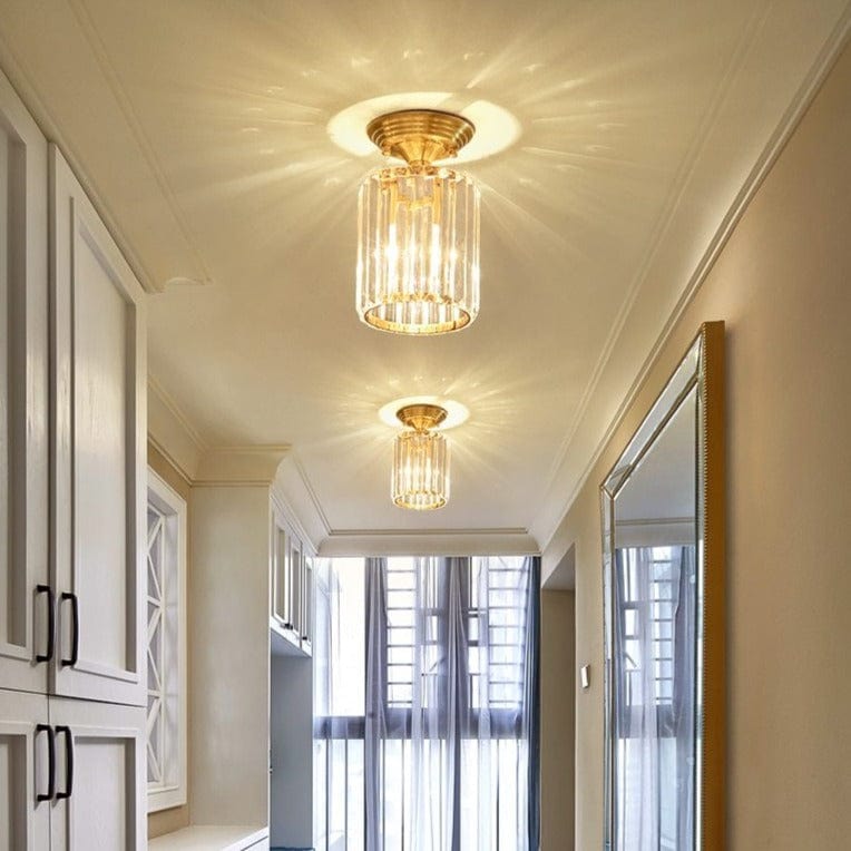 Plafonnier Luxury Lylia en cristal cylindrique | Marco Lucetti