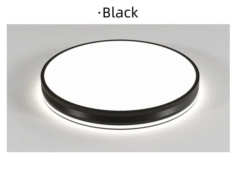 Plafonnier Macaron Nordique Moderne à LEDs pour Maison Cosy | Marco Lucetti Noir / D30CM / 3 couleurs de gradation