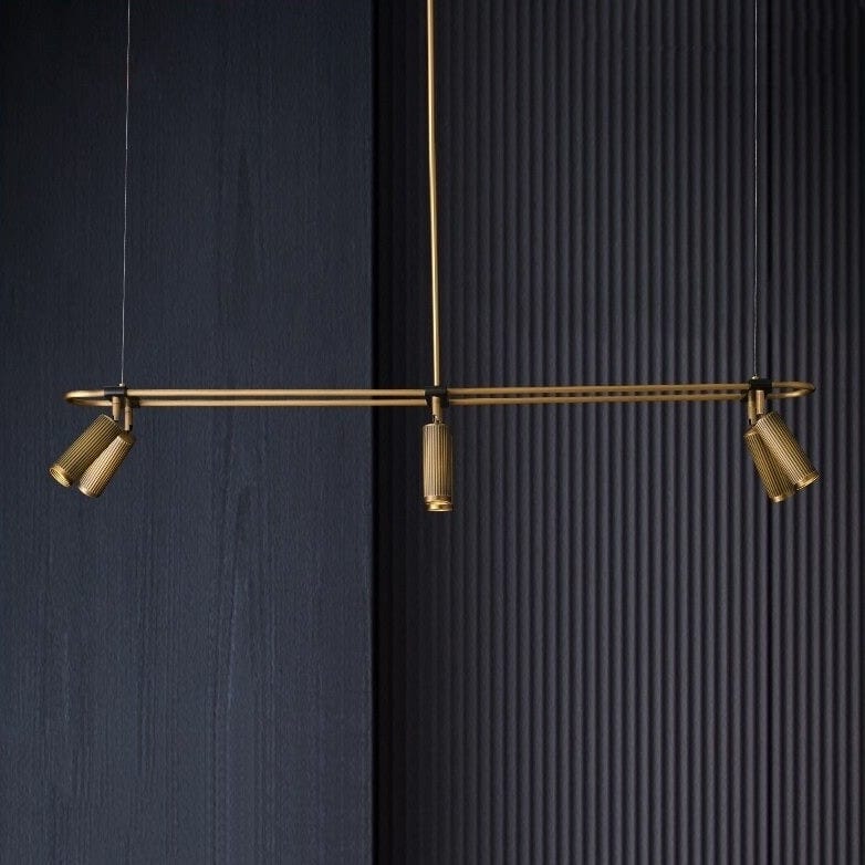 Plafonnier Mael : Modernité LED avec base rectangulaire dorée | Marco Lucetti