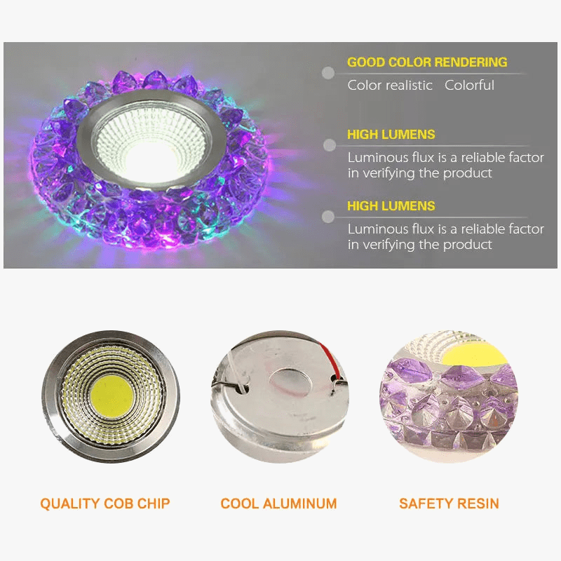 Plafonnier magique LED Downlight Cob Arc-en-ciel RGB | Marco Lucetti