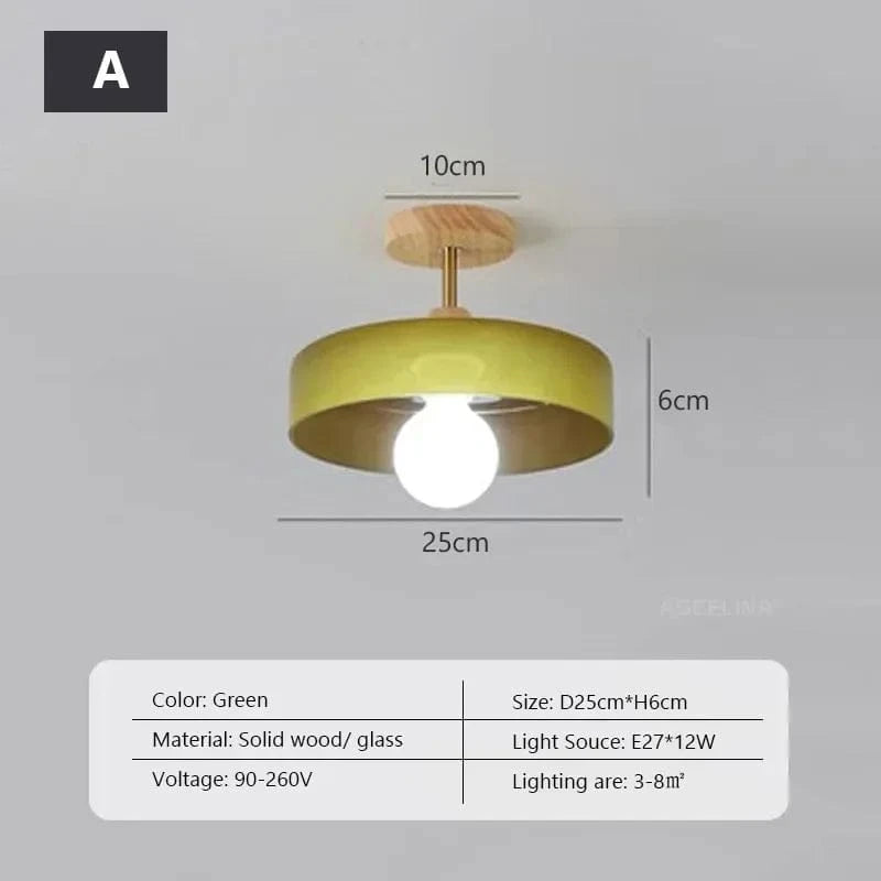Plafonnier Médiéval en Verre LED pour Luminaires d'Intérieur - Collection Élégance Médiévale | Marco Lucetti A vert 25cm / Blanc froid