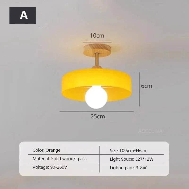 Plafonnier Médiéval en Verre LED pour Luminaires d'Intérieur - Collection Élégance Médiévale | Marco Lucetti Ae Orange 25cm / Blanc froid