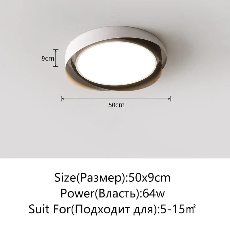 Plafonnier Moderne à LED avec Gradation pour Chambre et Salon | Marco Lucetti Noir 50cm / Lumière chaude