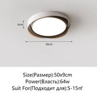 Plafonnier Moderne à LED avec Gradation pour Chambre et Salon | Marco Lucetti Noir 50cm / Lumière chaude