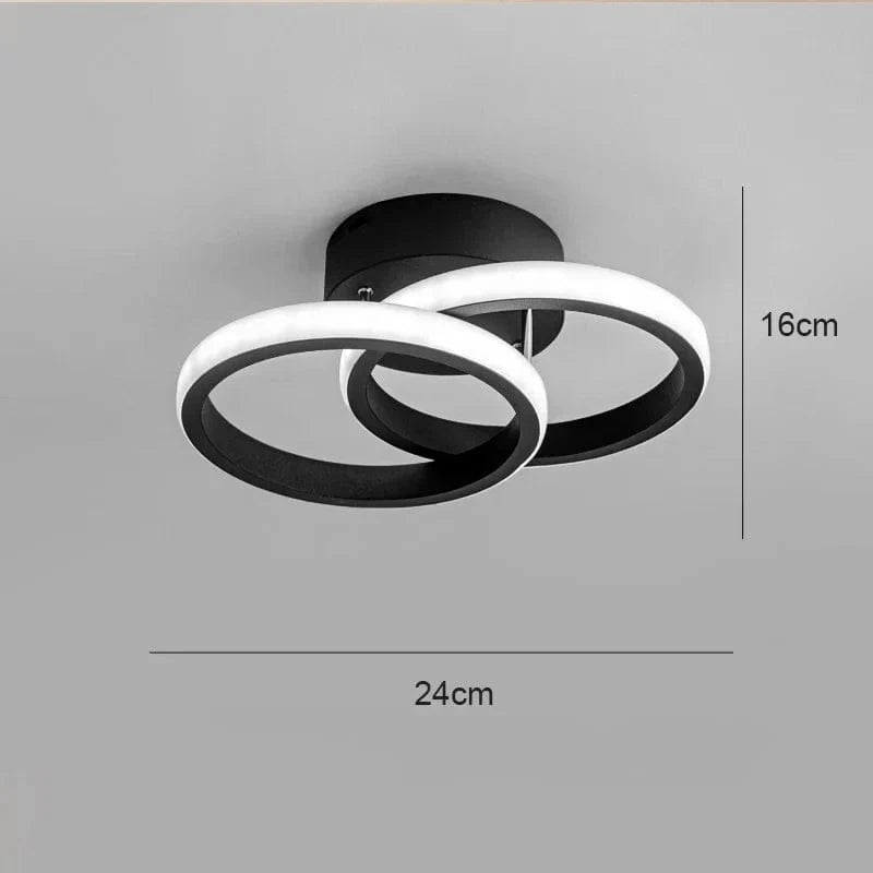 Plafonnier Moderne à LED pour une Décoration Intérieure et Extérieure de Qualité | Marco Lucetti Style H Noir