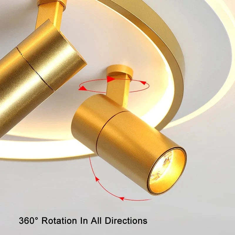 Plafonnier moderne à LEDs avec projecteur intégré en surface | Marco Lucetti