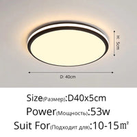 Plafonnier Moderne à LEDs avec Télécommande et Gradation Intelligente | Marco Lucetti