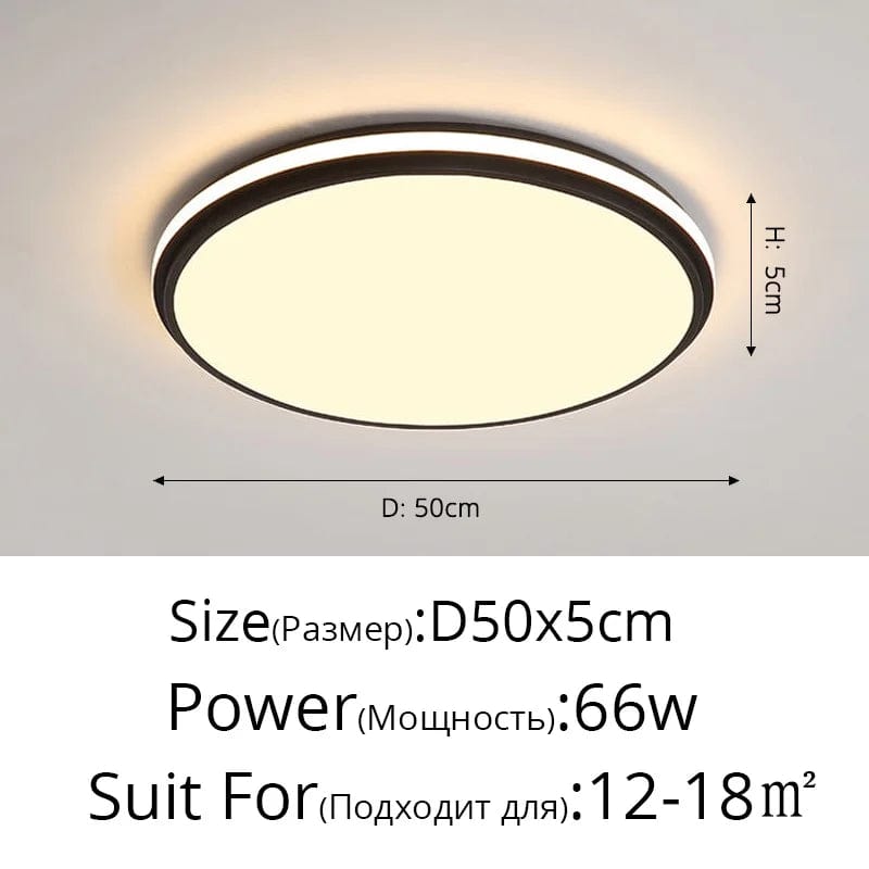 Plafonnier Moderne à LEDs avec Télécommande et Gradation Intelligente | Marco Lucetti