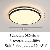 Plafonnier Moderne à LEDs avec Télécommande et Gradation Intelligente | Marco Lucetti