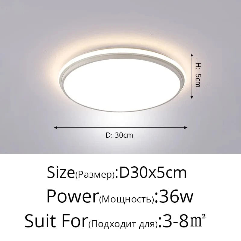 Plafonnier Moderne à LEDs avec Télécommande et Gradation Intelligente | Marco Lucetti Rond 30cm blanc / Blanc froid, pas de télécommande