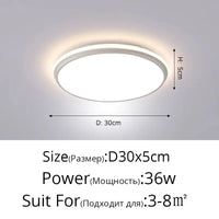 Plafonnier Moderne à LEDs avec Télécommande et Gradation Intelligente | Marco Lucetti Rond 30cm blanc / Blanc froid, pas de télécommande