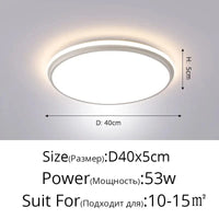 Plafonnier Moderne à LEDs avec Télécommande et Gradation Intelligente | Marco Lucetti Rond 40cm blanc / Luminosité variable