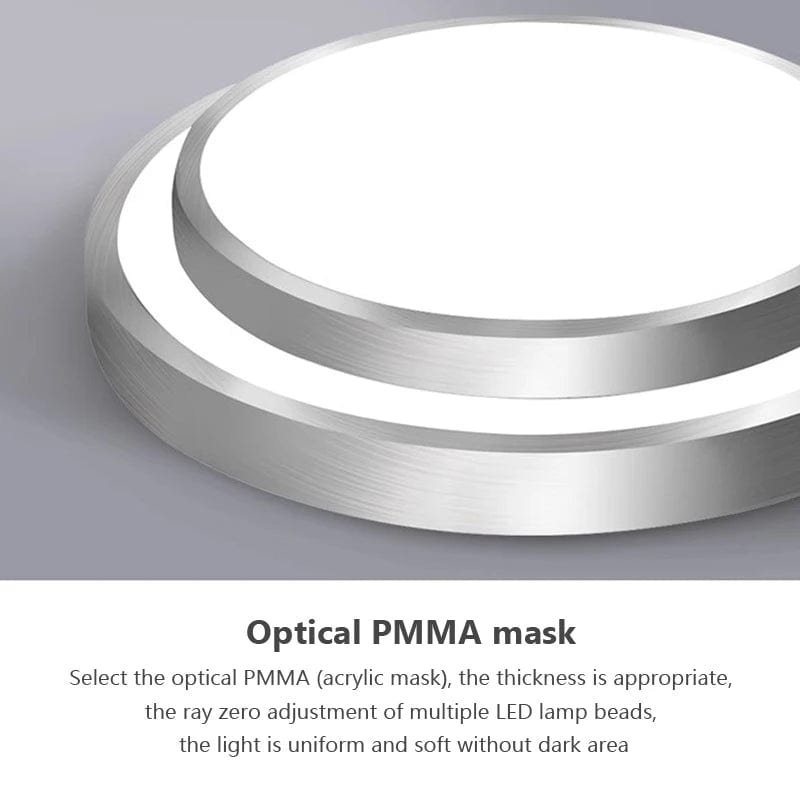 Plafonnier moderne à LEDs double couche en aluminium avec télécommande - Luminex | Marco Lucetti