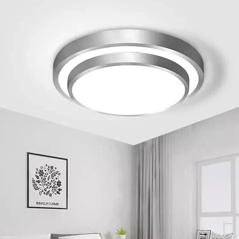 Plafonnier moderne à LEDs double couche en aluminium avec télécommande - Luminex | Marco Lucetti