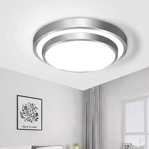 Plafonnier moderne à LEDs double couche en aluminium avec télécommande - Luminex | Marco Lucetti