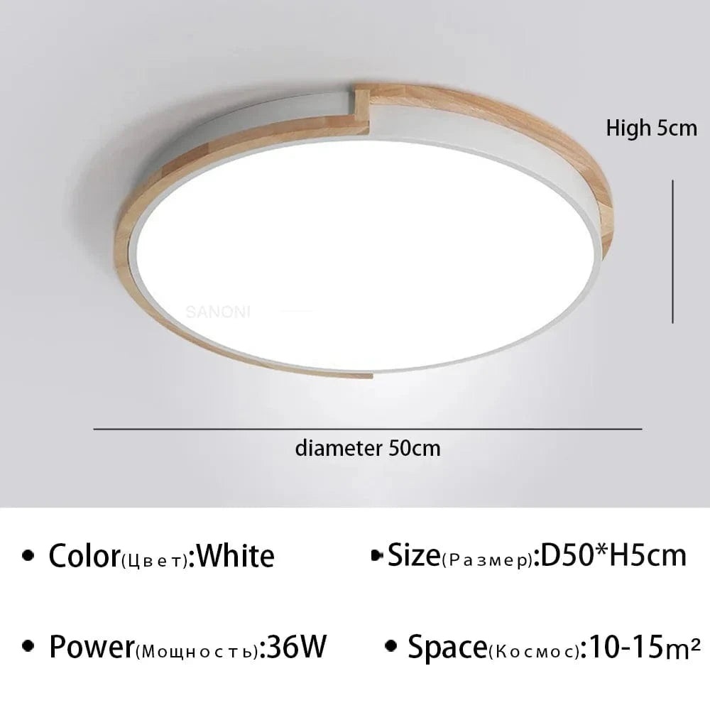 Plafonnier moderne à LEDs lumière Macaron pour maison, chambre, salon et salle à manger | Marco Lucetti Blanc 50cm / Blanc chaud (pas de RC)