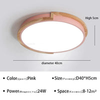 Plafonnier moderne à LEDs lumière Macaron pour maison, chambre, salon et salle à manger | Marco Lucetti Rose 40cm / Blanc chaud (pas de RC)