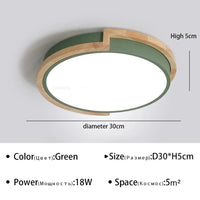 Plafonnier moderne à LEDs lumière Macaron pour maison, chambre, salon et salle à manger | Marco Lucetti Vert 30cm / Blanc chaud (pas de RC)