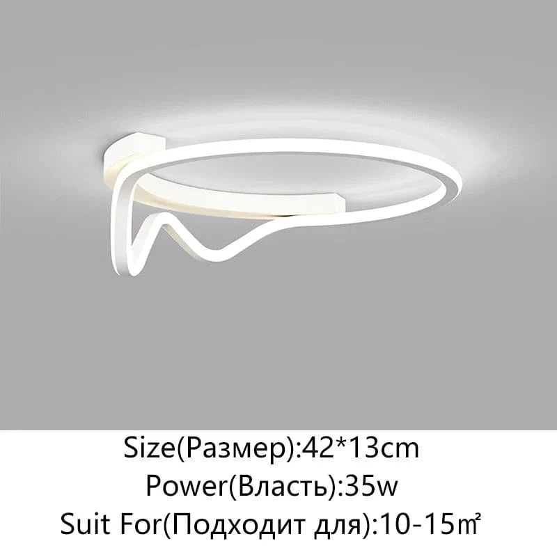 Plafonnier moderne à LEDs lumière pour toutes vos pièces | Marco Lucetti A blanc 42cm / Intensité variable avec télécommande