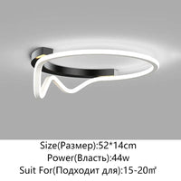 Plafonnier moderne à LEDs lumière pour toutes vos pièces | Marco Lucetti A Noir Blanc 52cm / 3 couleurs sans télécommande