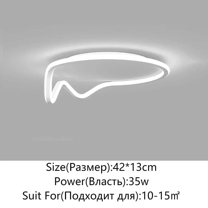 Plafonnier moderne à LEDs lumière pour toutes vos pièces | Marco Lucetti B Blanc 42cm / Intensité variable avec télécommande