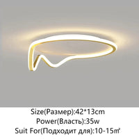 Plafonnier moderne à LEDs lumière pour toutes vos pièces | Marco Lucetti B Or 42cm / Intensité variable avec télécommande