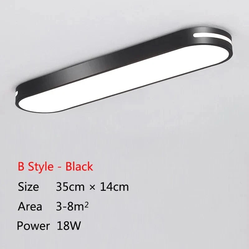 Plafonnier moderne à LEDs pour illuminer votre maison | Marco Lucetti Style B Noir 35cm / Lumière blanche