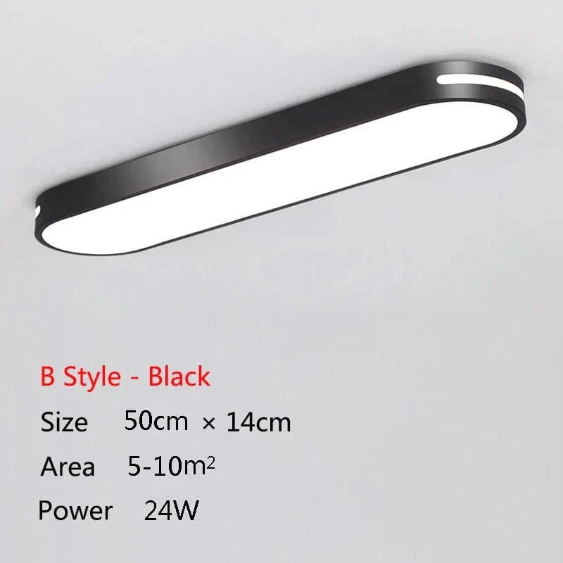 Plafonnier moderne à LEDs pour illuminer votre maison | Marco Lucetti Style B Noir 50cm / Lumière blanche