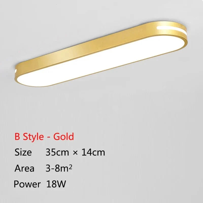 Plafonnier moderne à LEDs pour illuminer votre maison | Marco Lucetti Style B Or 35cm / Lumière blanche