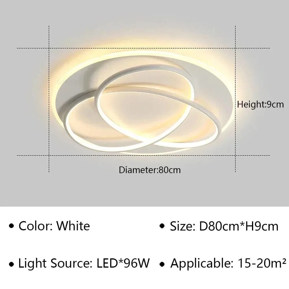 Plafonnier moderne à LEDs pour un éclairage élégant et contemporain. | Marco Lucetti Blanc 80CM / Blanc chaud (pas de RC)