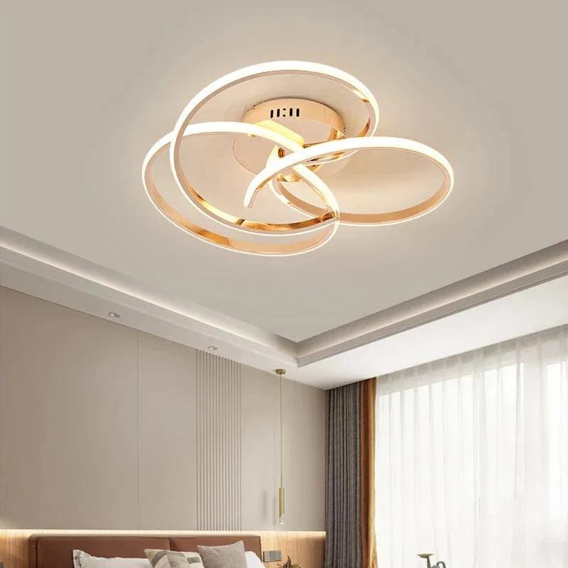 Plafonnier moderne à LEDs pour un éclairage intérieur élégant - Chrome/plaqué or | Marco Lucetti