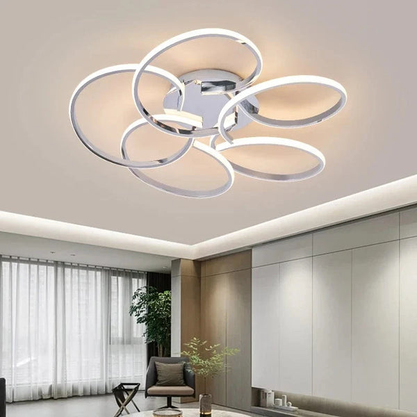 Plafonnier moderne à LEDs pour un éclairage intérieur élégant - Chrome/plaqué or | Marco Lucetti