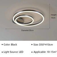 Plafonnier moderne à LEDs Style industriel: parfait pour votre déco intérieure | Marco Lucetti Tapez F / Blanc froid (pas de RC)