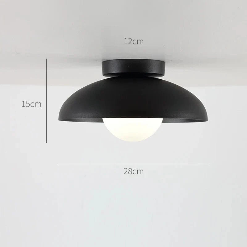 Plafonnier Moderne avec Abat-Jour Arrondi | Marco Lucetti Noir / Changeable