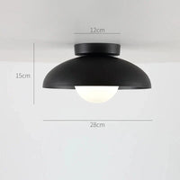 Plafonnier Moderne avec Abat-Jour Arrondi | Marco Lucetti Noir / Changeable