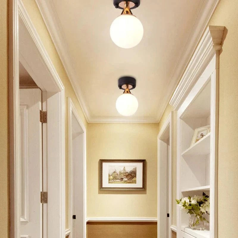 Plafonnier moderne bicolore à LEDs lampe pour porche allée foyer balcon. | Marco Lucetti