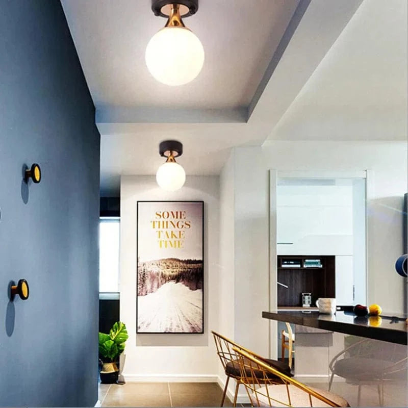 Plafonnier moderne bicolore à LEDs lampe pour porche allée foyer balcon. | Marco Lucetti