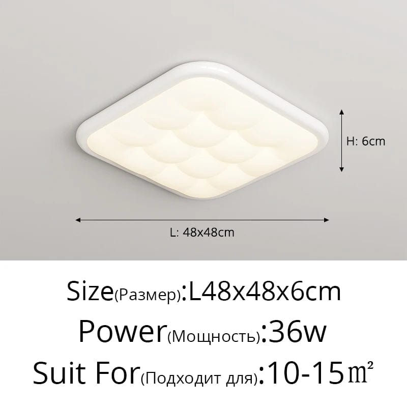 Plafonnier moderne Crème Bulle - Protection des yeux | Marco Lucetti