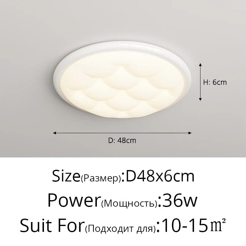 Plafonnier moderne Crème Bulle - Protection des yeux | Marco Lucetti