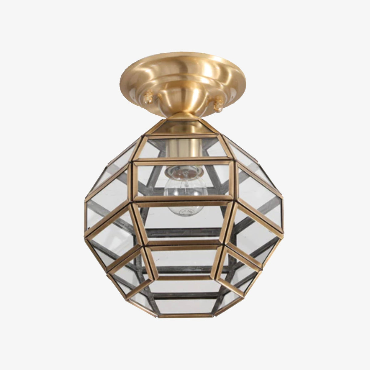 Plafonnier Loxia Cuivre & Verre