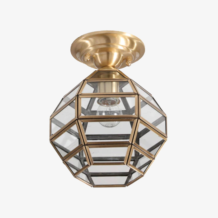 Plafonnier Loxia Cuivre & Verre