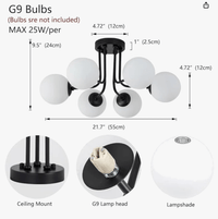 Plafonnier moderne en fer forgé | Lampe de porche avec abat-jour sphérique en verre blanc | Marco Lucetti