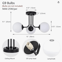 Plafonnier moderne en fer forgé | Lampe de porche avec abat-jour sphérique en verre blanc | Marco Lucetti