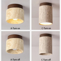 Plafonnier LED en marbre pour une entrée moderne