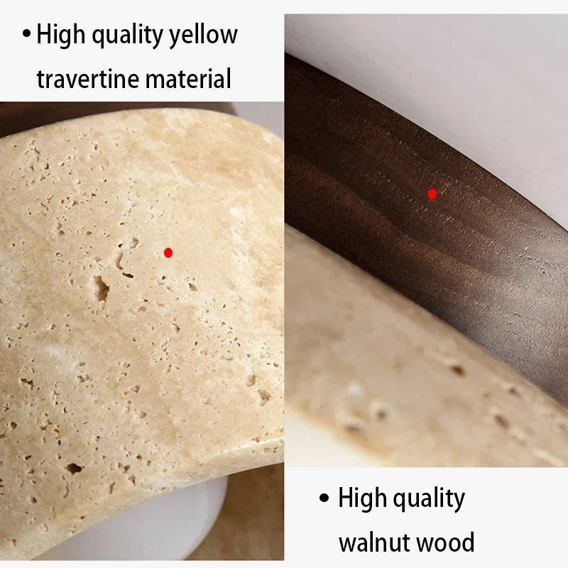 Plafonnier LED en marbre pour une entrée moderne