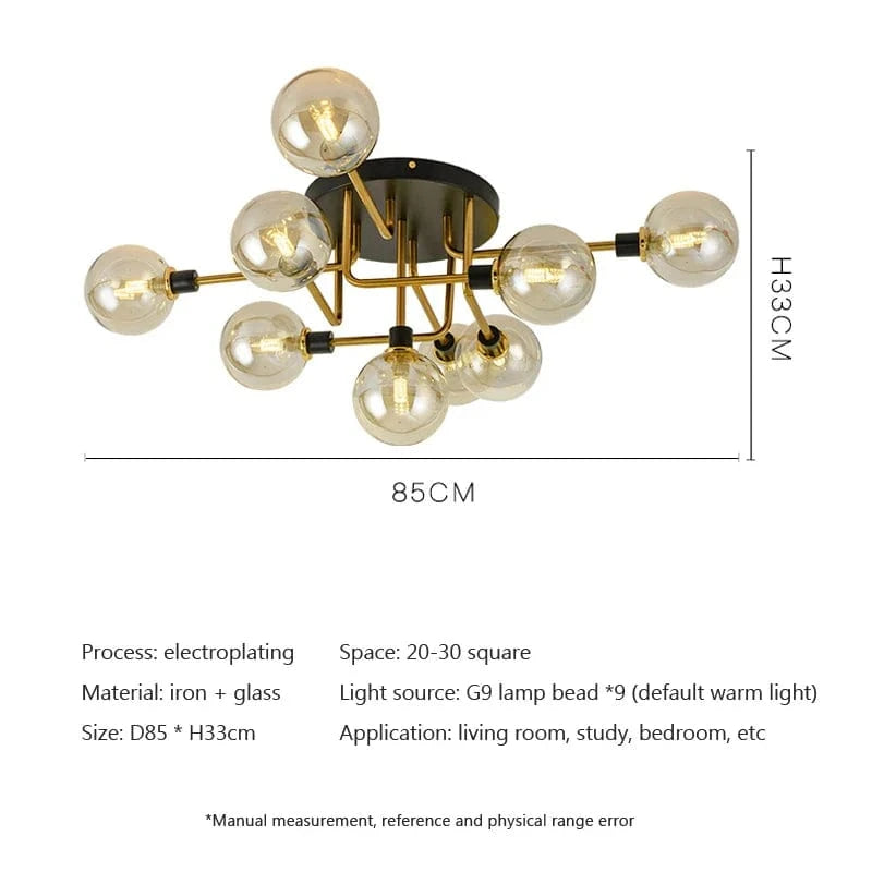 Plafonnier moderne en verre LED pour un salon design | Marco Lucetti