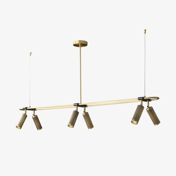 Plafonnier Mael : Modernité LED avec base rectangulaire dorée