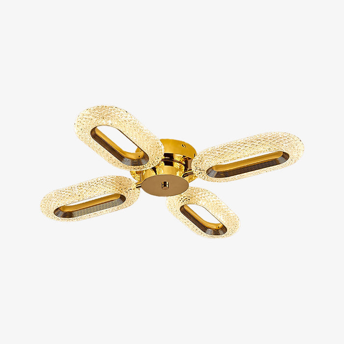 Plafonnier LED en cristal ovale Marvona - Style Moderne