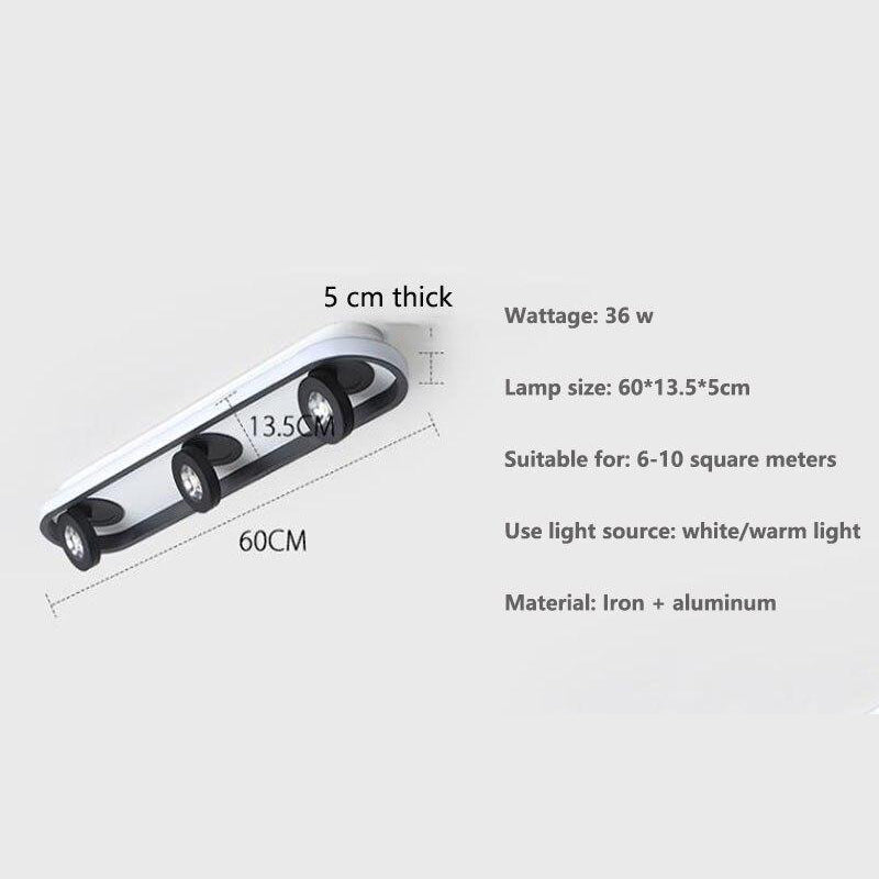 Plafonnier LED ovale rotatif - Charly
