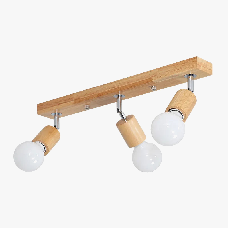 Plafonnier moderne en bois nordique avec LED pour intérieur
